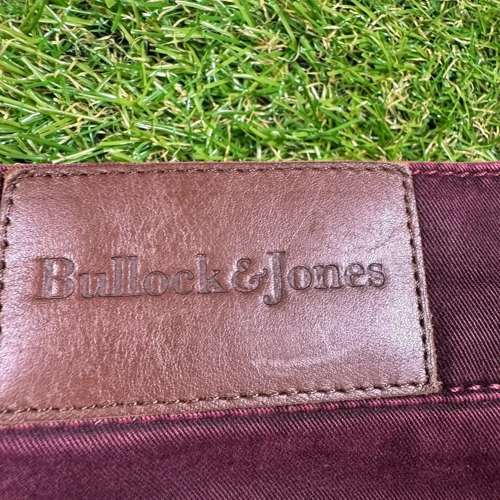 Bullock &‎ Jones Jeans Mens 35x26 Burgundy Stretch Denim Designer Macedonia